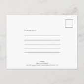 日付モダン数字タイポグラフィピンク日付の保存 案内ポストカード (裏面)