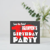 日付モダン10th誕生日パーティーW01Fを保存 案内ポストカード (スタンド正面)