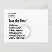 日付モダン30th誕生日パーティーV30Fを保存 案内ポストカード (裏面)
