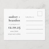 日付モダン3 Photo Collageを保存 案内ポストカード (裏面)