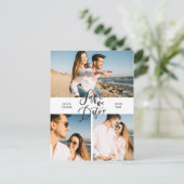 日付モダン3 Photo Collageスクリプトの保存 ポストカード (スタンド正面)