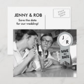 日付モノグラムはがきを保存する 案内ポストカード (正面/裏面)