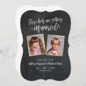 日付ユニークの保存 – 古い写真 セーブザデート (正面/裏面)