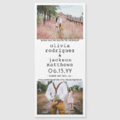 日付ユニーク磁石を保存する垂直結婚式 (正面)