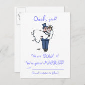 日付ユーモアのあるポストカードの保存 案内ポストカード (正面/裏面)