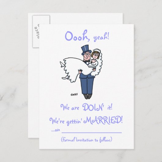 日付ユーモアのあるポストカードの保存 案内ポストカード (正面/裏面)