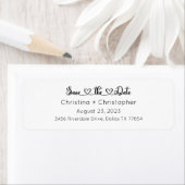 日付ラベルの保存結婚住所 シール (インサイチュ)