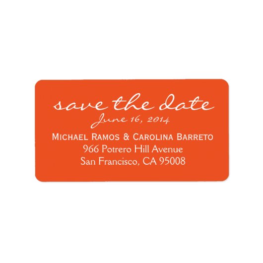 日付ラベルの保存 – オレンジ ラベル (正面)