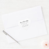 日付ラベル、シール、結婚式招待状の保存 ハートシール (封筒)