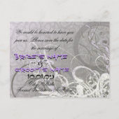 日付ラベンダーハートの保存 案内ポストカード (裏面)