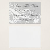 日付リマインダー結婚式の日の招待状カードの保存 (正面&裏面)
