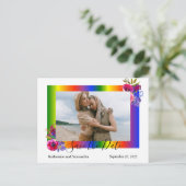 日付レインボーゲイフローラの保存 案内ポストカード (スタンド正面)