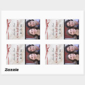 日付ワインボトルの保存 長方形シール (シート)