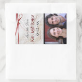 日付ワインボトルの保存 長方形シール (バッグ)