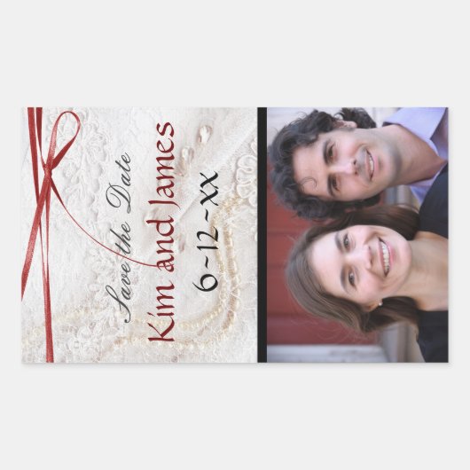 日付ワインボトルの保存 長方形シール (正面)