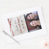 日付ワインボトルの保存 長方形シール (封筒)