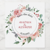 日付ワインラベルを保存する ワインラベル (シングルラベル)