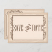 日付ヴィンテージの保存 案内ポストカード (正面/裏面)