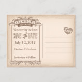 日付ヴィンテージの保存 案内ポストカード (裏面)