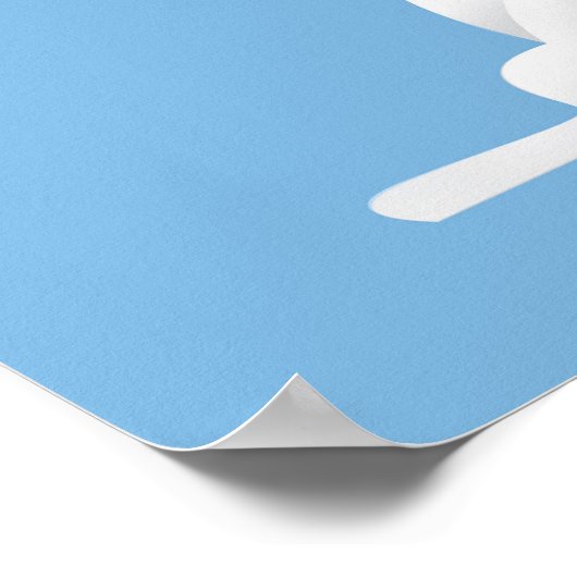 日付ヴィンテージの空と雲の招待状の保存 ポスター (角)