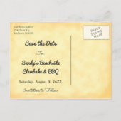 日付ヴィンテージカスタムビーチはがきを保存 案内ポストカード (裏面)