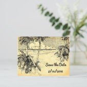 日付ヴィンテージカスタムビーチはがきを保存 案内ポストカード (スタンド正面)