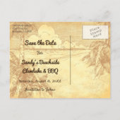 日付ヴィンテージカスタムビーチはがきを保存 案内ポストカード (裏面)