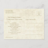 日付ヴィンテージクリスマスツリー葉書を保存 ポストカード (裏面)