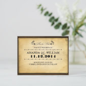 日付ヴィンテージタイポグラフィのポストカードを保存 案内ポストカード (スタンド正面)