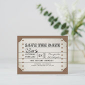 日付ヴィンテージチケットはがきを保存する 案内ポストカード (スタンド正面)