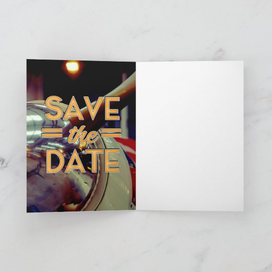 日付ヴィンテージプロップ飛行機の保存 ノートカード (内部)