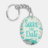 日付ヴィンテージヴィンテージクラシック車を保存。 キーホルダー (正面左)