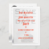 日付ヴィンテージ機関車招待状の保存 招待状 (正面/裏面)