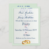 日付ヴィンテージ理容師ショップの保存 招待状 (正面/裏面)