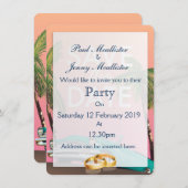 日付ヴィンテージ転換車の保存 招待状 (正面/裏面)