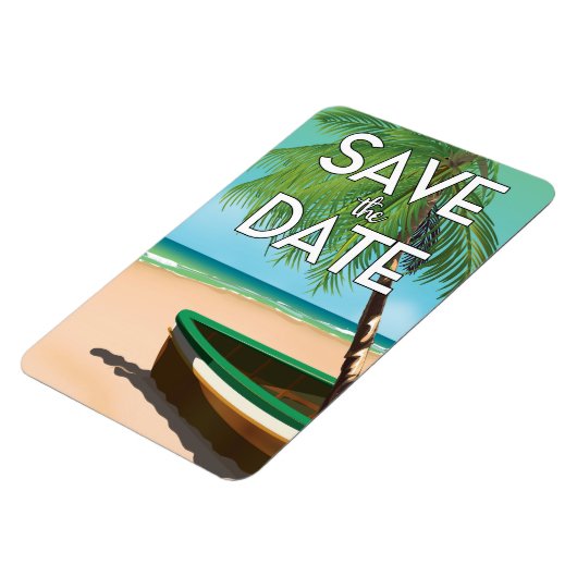 日付ヴィンテージ魚釣りボートの保存 マグネット (左側)