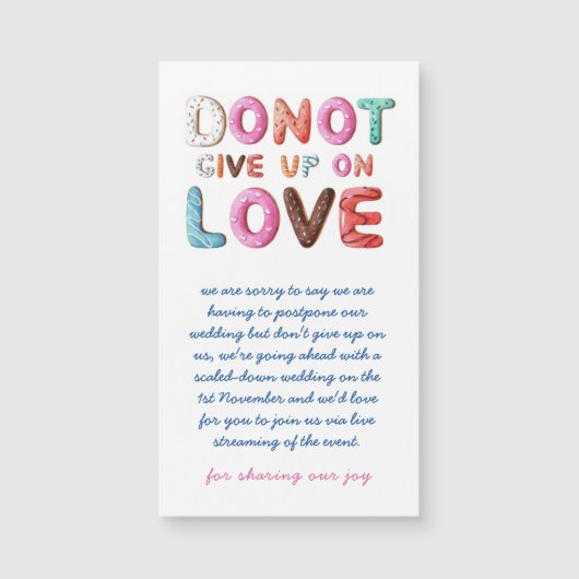 日付与え計画カードのラブチェンジにドーナツ (正面)