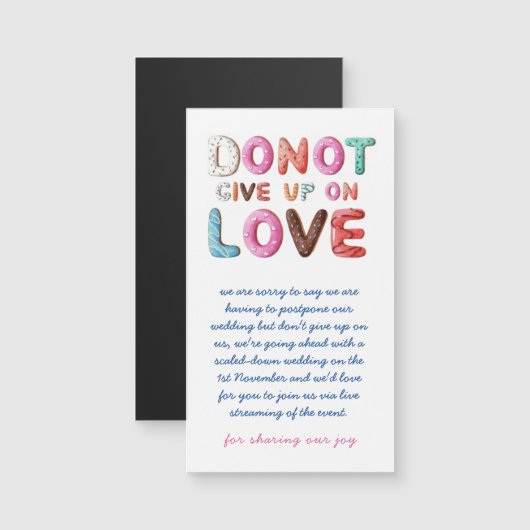 日付与え計画カードのラブチェンジにドーナツ (正面/裏面)