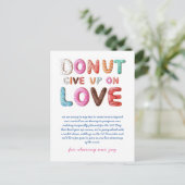 日付与え計画カードのラブチェンジにドーナツ ポストカード (スタンド正面)