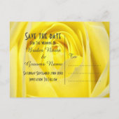 日付以外の明るい黄色のバラの花 案内ポストカード (裏面)