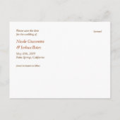 日付以外の枝にハチドリ 案内ポストカード (裏面)