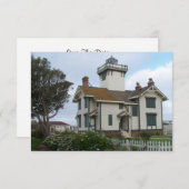 日付保存のお知らせ ポイント・ファーミン灯台 セーブザデート (正面/裏面)