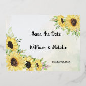 日付保存の箔押し招待状はがき 箔招待状ポストカード (正面)