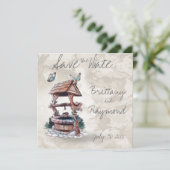 日付保存を願う蝶 招待状 (スタンド正面)