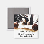 日付保存バー（ユダヤ教の）バル・ミツバー磁石 マグネット (正面/裏面)