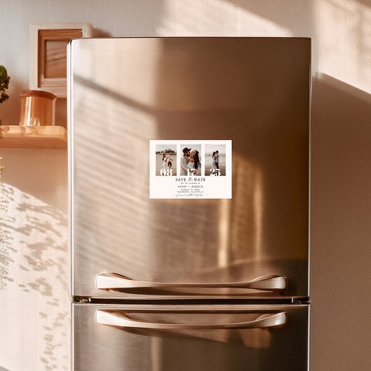 日付保存マグネット, 現代のフォト日付保存 マグネット招待状