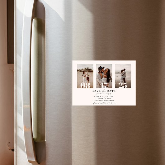 日付保存マグネット, 現代のフォト日付保存 マグネット招待状