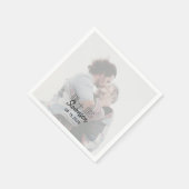 日付入り写真 ウェディングナプキン スタンダードカクテルナプキン (角)