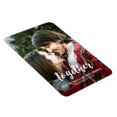 日付写真テンプレートの一緒の保存タイポグラフィ マグネット (右側)