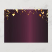 日付写真卒業パーティーのバーガンディを保存 ポストカード (裏面)